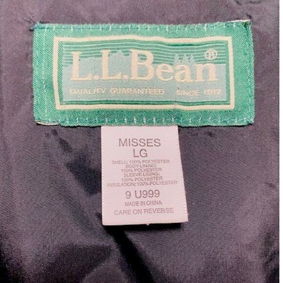 L.L. Bean Women’s Quilted Puffer Jacket Size Large Light Gray Zip Front - Picture 6 of 8